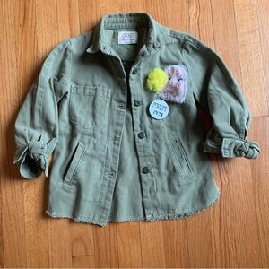 Zara Kids 6 Green Jacket Gently Used
